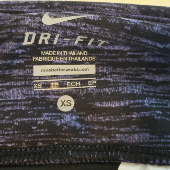 Nike Dri Fit Purple Athletic Capri Leggings Women's X-Small Active Walk Run - Picture 8 of 11